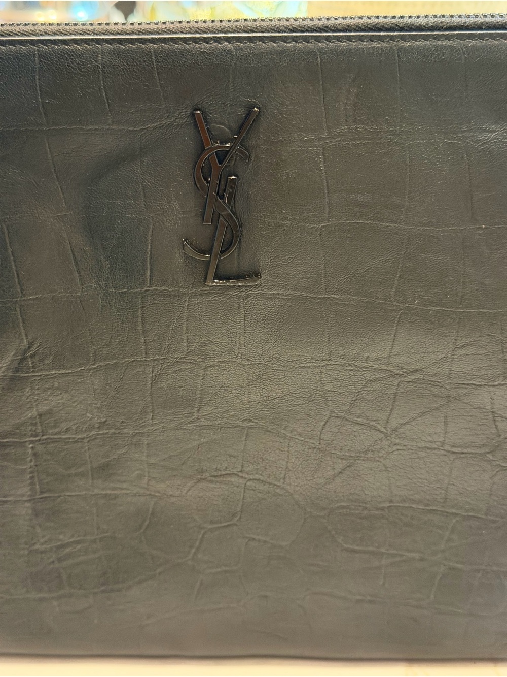 Authentic YSL Leather Clutch